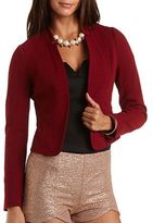 Thumbnail for your product : Charlotte Russe Chevron Textured Blazer