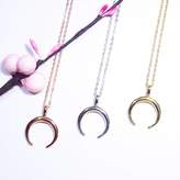Thumbnail for your product : Linnet Jewellery Plain Horn Half Moon Necklace 925 Silver Rose Gold