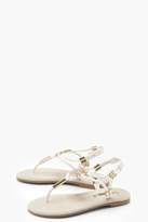 Thumbnail for your product : boohoo Girls Rope Detail Flat Sandal