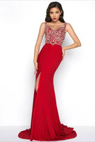 Thumbnail for your product : Mac Duggal Black White Red Style 62575R