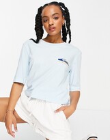 Thumbnail for your product : Quiksilver mid sleeve logo t-shirt in blue Exclusive at ASOS
