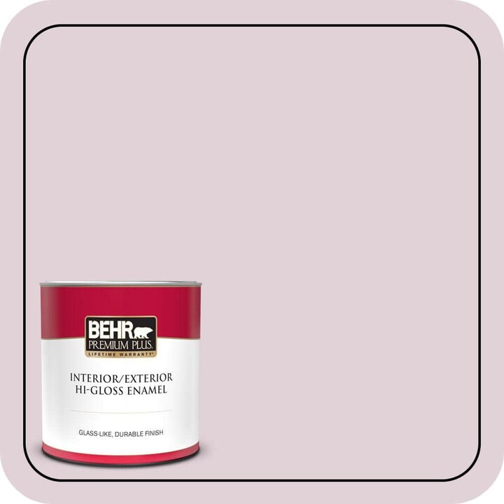 BEHR PREMIUM PLUS 1 qt. #T15-7 Secret Blush Hi-Gloss Enamel Interior/Exterior Paint & Primer