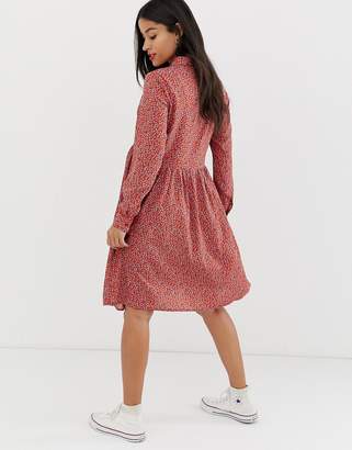 New Look Maternity shirt dress in red pattern