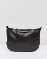 Thumbnail for your product : ASOS Leather Minimal Saddle Cross Body Bag