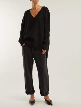 Raey V-neck Ribbed Cashmere Sweater - Womens - Black