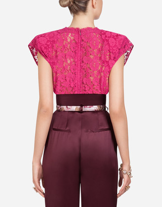 Dolce & Gabbana Sleeveless Cordonnet Lace Top