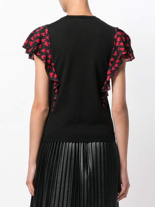 RED Valentino heart sleeve top