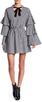 Thumbnail for your product : ENGLISH FACTORY Black & White Ruffle Plaid Dress