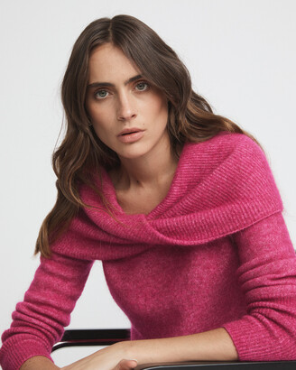 Witchery Women's Pink Jumpers - Twist Front Knit - Size One Size, XXS at The Iconic