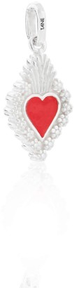 Exquisitely Detailed Heart My Love Charm Handmade In Sterling Silver & Ceramic