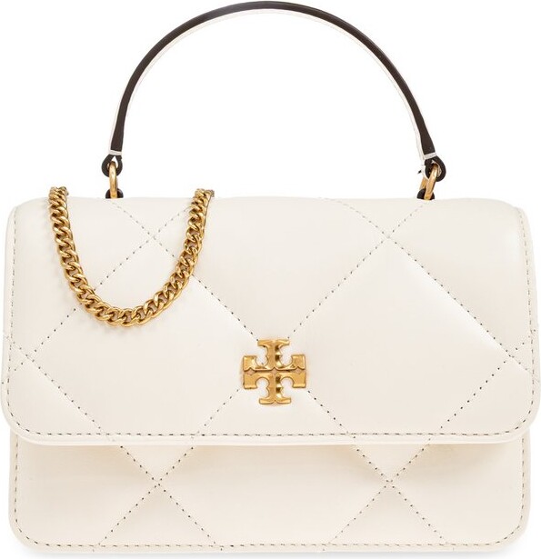 Tory Burch Mini Kira Diamond Quilt Top-Handle Chain Wallet