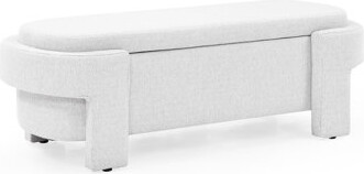 Chenille Upholstered Bench With Large Storage Space For The Living Room, Entryway And Bedroom, Grey, ( 51.5"X20.5"X17" )
