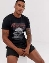 Thumbnail for your product : Replay skull print t-shirt in black