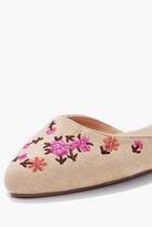 Thumbnail for your product : boohoo Ivy Floral Embroidered Pointed Flats