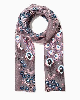 Charming charlie Colorful Peacock Scarf