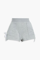 Thumbnail for your product : Cinq à Sept Jay bow-embellished French cotton-blend terry shorts