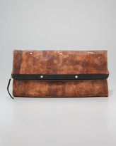 Thumbnail for your product : Twelfth St. By Cynthia Vincent Oversized Snake-Embossed Clutch Bag