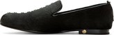 Thumbnail for your product : Miharayasuhiro Black Calf-Hair Embellished Loafers
