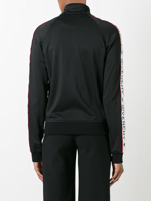 Givenchy logo panel zipped sweatshirt
