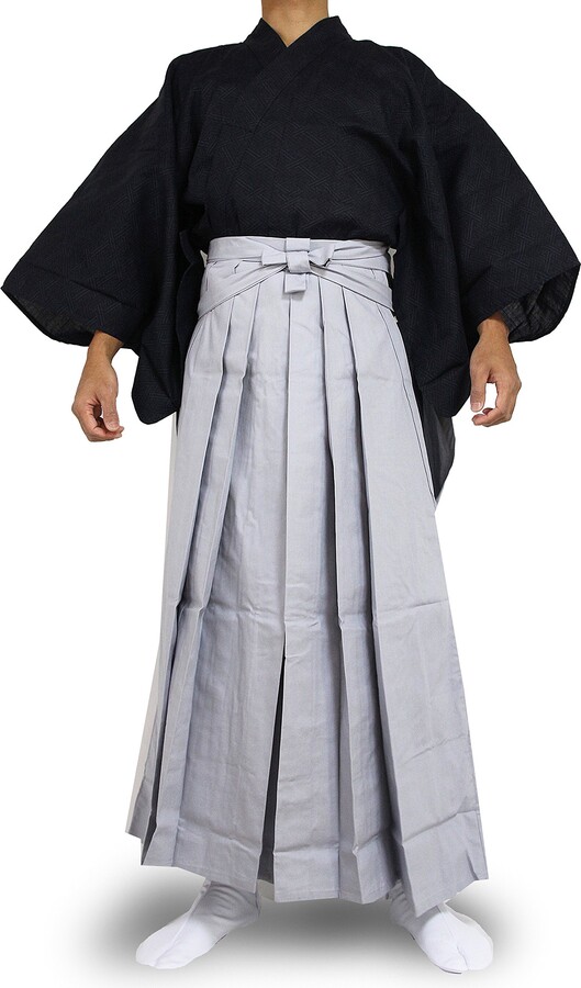 Edoten Japanese Samurai Hakama Uniform 1771NV-GY L - ShopStyle Jackets