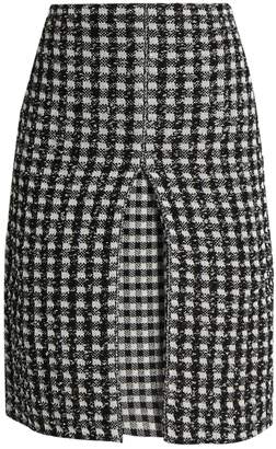 Sonia Rykiel Checked-tweed A-line skirt