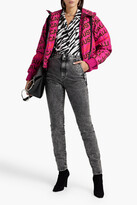 Thumbnail for your product : Just Cavalli Printed shell hooded down jacket