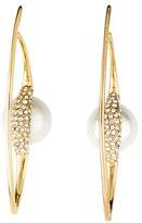 Thumbnail for your product : Alexis Bittar Floating Faux Pearl Hoop Earrings