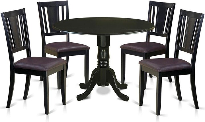 East West Furniture 5 Pc dinette set - Dining Table and 4 Dining Chairs