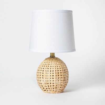 Round Rattan Accent Lamp Brown - ThresholdTM