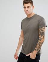 Thumbnail for your product : New Look T-Shirt With Roll Sleeve In Khaki