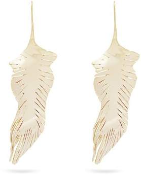 Valentino Leaf Drop Earrings - Womens - Gold
