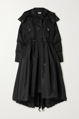 Alexander McQueen - Hooded Quilted Padded Polyfaille Coat - Black