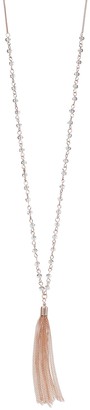 Lauren Conrad Long Beaded Link Tassel Necklace