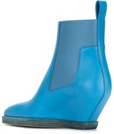 Thumbnail for your product : Rick Owens Square Toe Wedge-Heel Boots