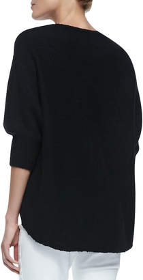 Michael Kors Collection Dolman-Sleeve Crewneck Sweater, Black