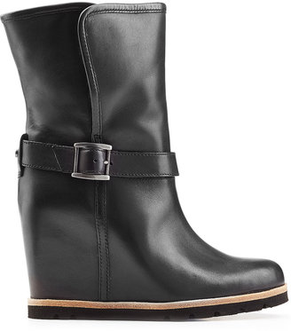 UGG Ellecia Shearling Lined Leather Wedge Boots