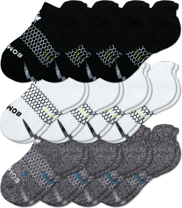Bombas Youth All-Purpose Performance Athletic Ankle Workout Sock 12-Pack -  Black White Mix - Y - Athletic - ShopStyle