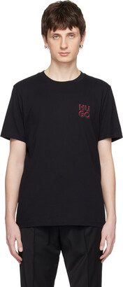 HUGO BOSS Black Printed T-Shirt