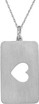 Thumbnail for your product : Fine Jewelry Personalized 14K White Gold Rectangular Cut-out Heart with Names Pendant Necklace