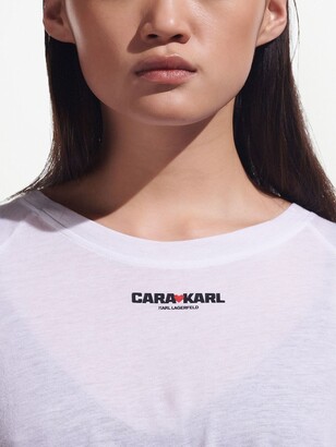 Karl Lagerfeld Paris x Cara Delevingne logo-print tank top