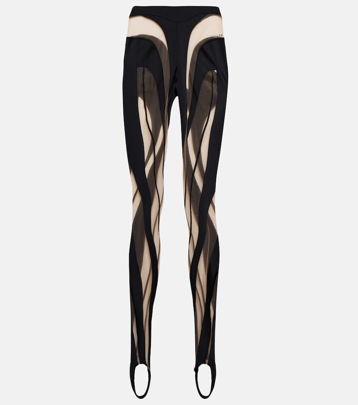 Mugler paneled leggings Clearance