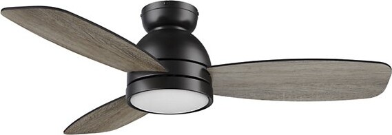 Carro USA Webster 3 Blade LED Flushmount Ceiling Fan in Black