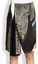 Thumbnail for your product : Reed Krakoff Graphic Bird Print Asymmetrical Skirt