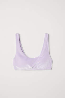 H&M Velour Bikini Top - Purple