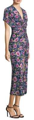 Prabal Gurung Floral Twist-Front Dress