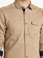 Thumbnail for your product : Goodsouls Mens Long Sleeve Twill Shirt - Stone