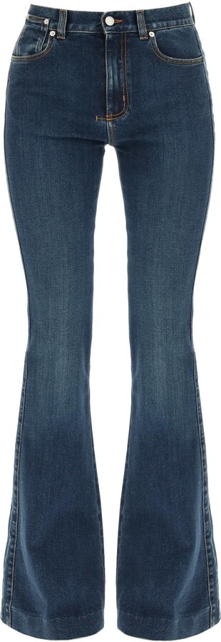 Alexander McQueen High Waist Flare Jeans ShopStyle