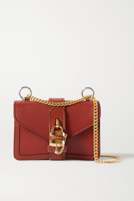 Chloé Aby Chain Mini Textured-leather Shoulder Bag