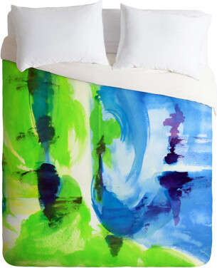 Deny Designs Shot Of Lime Lightweight Duvet Cover