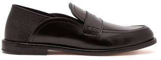 Loewe Slip On Leather Loafers - Mens - Black